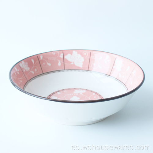 Wholesale Placa de sopa de cerámica de platos de cuenco de porcelana al porcelana
